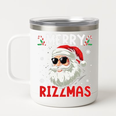 Merry Rizzmas Sigmas Gen Alpha Funny Christmas Santa Claus 12 oz Stainless Steel Tumbler Cup