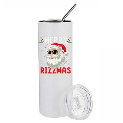 Merry Rizzmas Sigmas Gen Alpha Funny Christmas Santa Claus Stainless Steel Tumbler