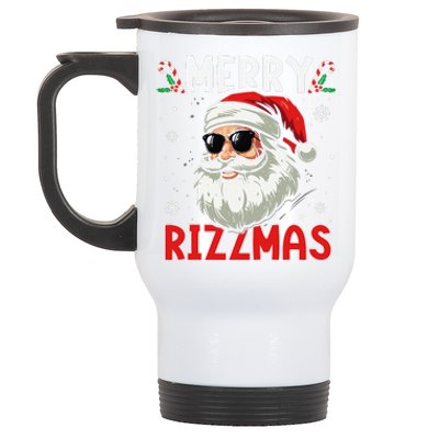 Merry Rizzmas Sigmas Gen Alpha Funny Christmas Santa Claus Stainless Steel Travel Mug