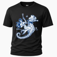 Mermaid Riding Seahorse Cooling Performance Crew T-Shirt