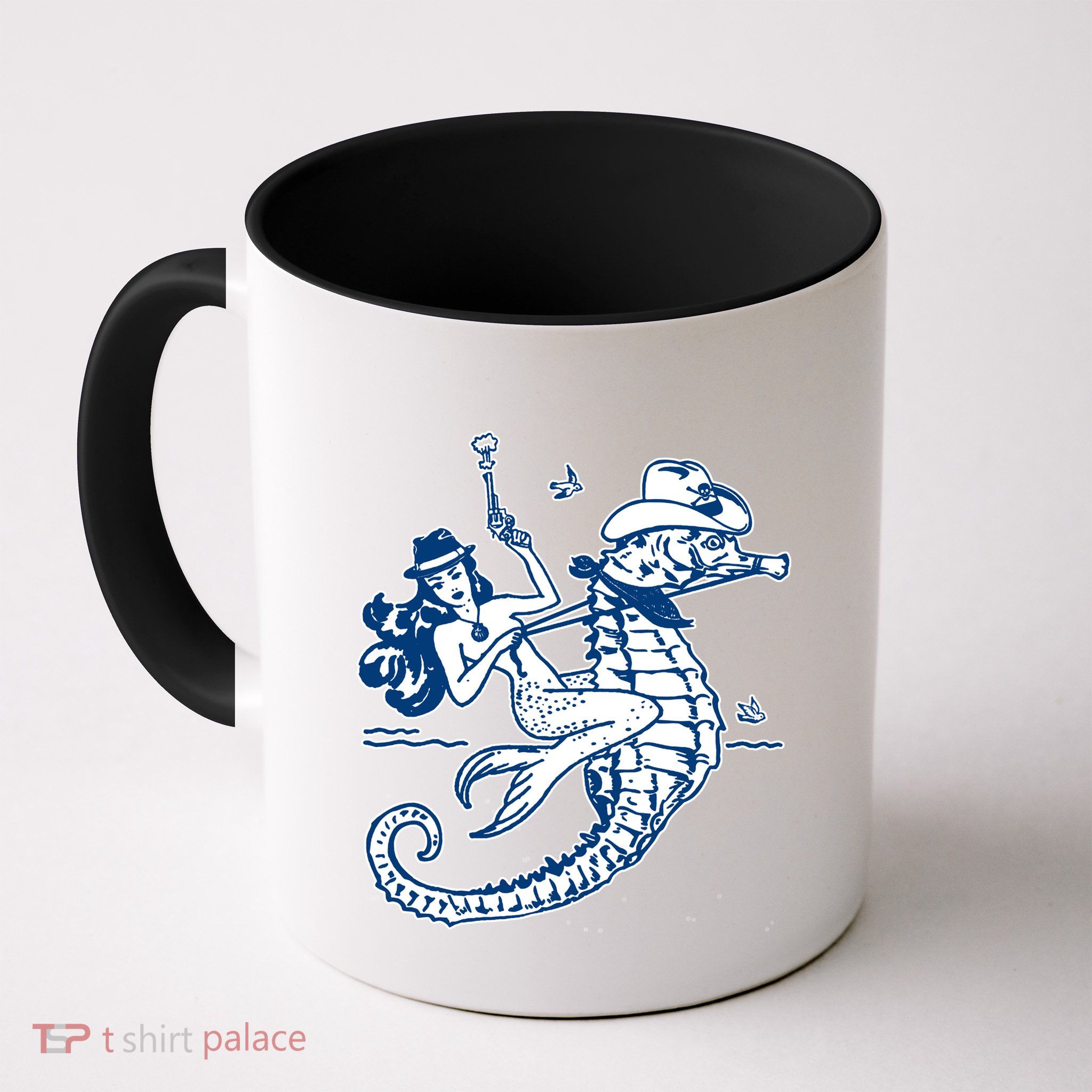 Mermaid Riding Seahorse Mug