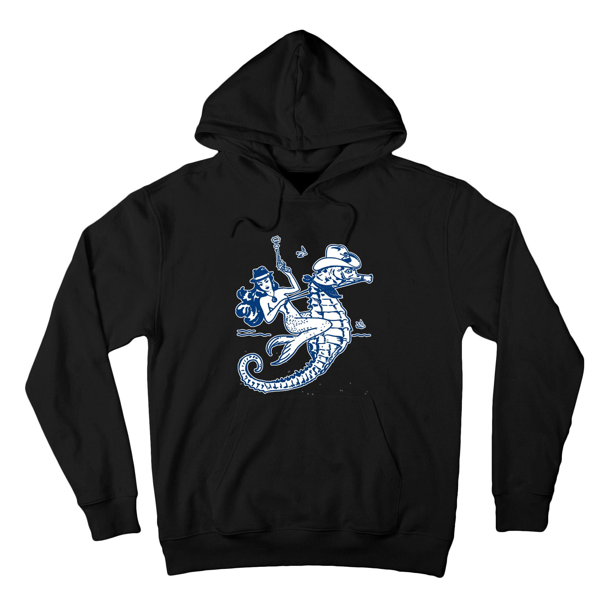 Mermaid Riding Seahorse Tall Hoodie
