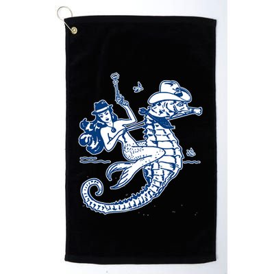 Mermaid Riding Seahorse Golf Towel