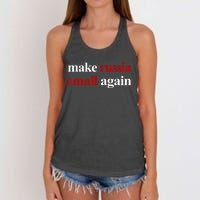 Make Russia Small Again Make Russia Small Again Women's Knotted Racerback Tank