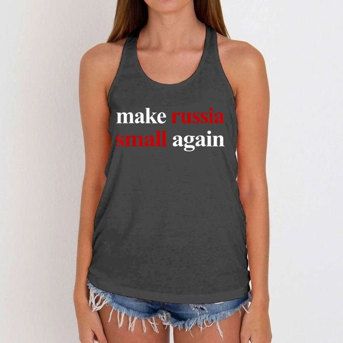 Make Russia Small Again Make Russia Small Again Women's Knotted Racerback Tank