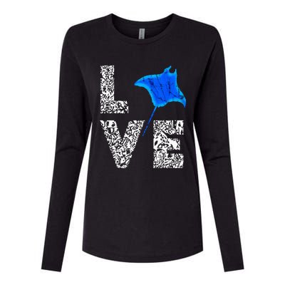 Manta Ray Stingray Sea Ocean Creatures Animals Lovers Womens Cotton Relaxed Long Sleeve T-Shirt