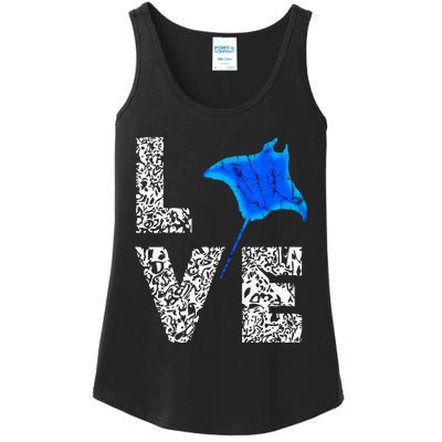 Manta Ray Stingray Sea Ocean Creatures Animals Lovers Ladies Essential Tank