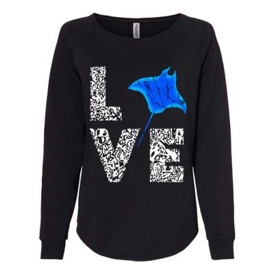 Manta Ray Stingray Sea Ocean Creatures Animals Lovers Womens California Wash Sweatshirt