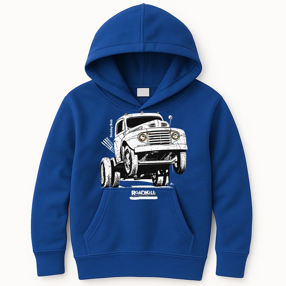 Motortrend Roadkill Stubby Bob Kids Hoodie