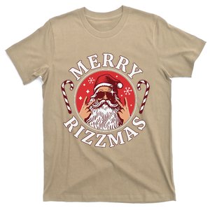 Merry Rizzmas Sigmas Funny Santa Claus Alpha Gen T-Shirt