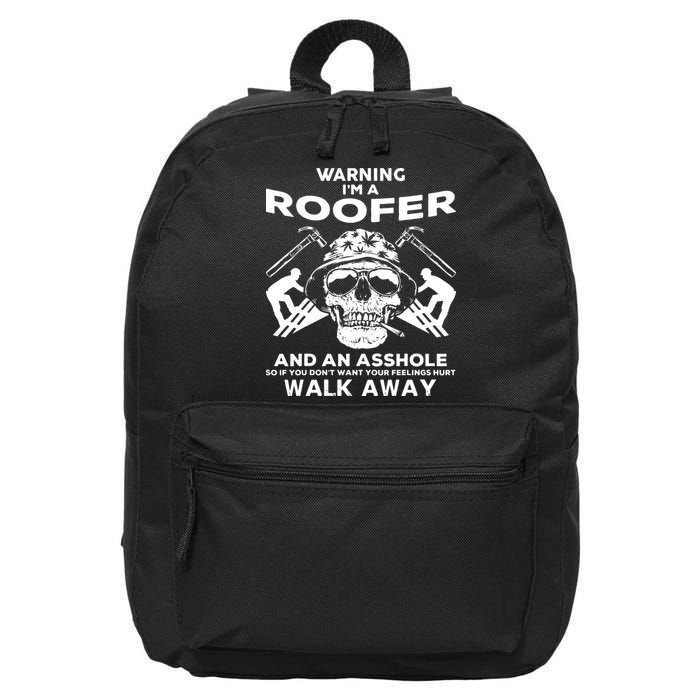 Men Roofer Skull Graphic Tee Roofer Apparel 16 in Basic Backpack