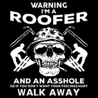 Men Roofer Skull Graphic Tee Roofer Apparel 16 in Basic Backpack