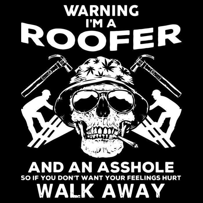 Men Roofer Skull Graphic Tee Roofer Apparel 16 in Basic Backpack