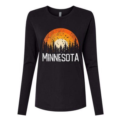 Minnesota Retro Style Vintage 70s 80s Womens Cotton Relaxed Long Sleeve T-Shirt