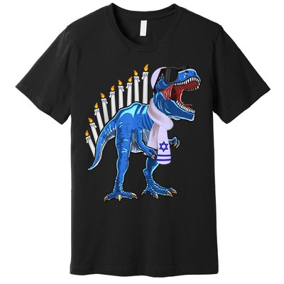 Menorasaurus Rex Shirt T Rex Dinosaur Hanukkah Gift Premium T-Shirt