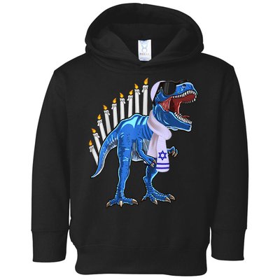 Menorasaurus Rex Shirt T Rex Dinosaur Hanukkah Gift Toddler Hoodie