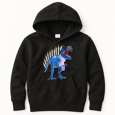 Menorasaurus Rex Shirt T Rex Dinosaur Hanukkah Gift Kids Hoodie