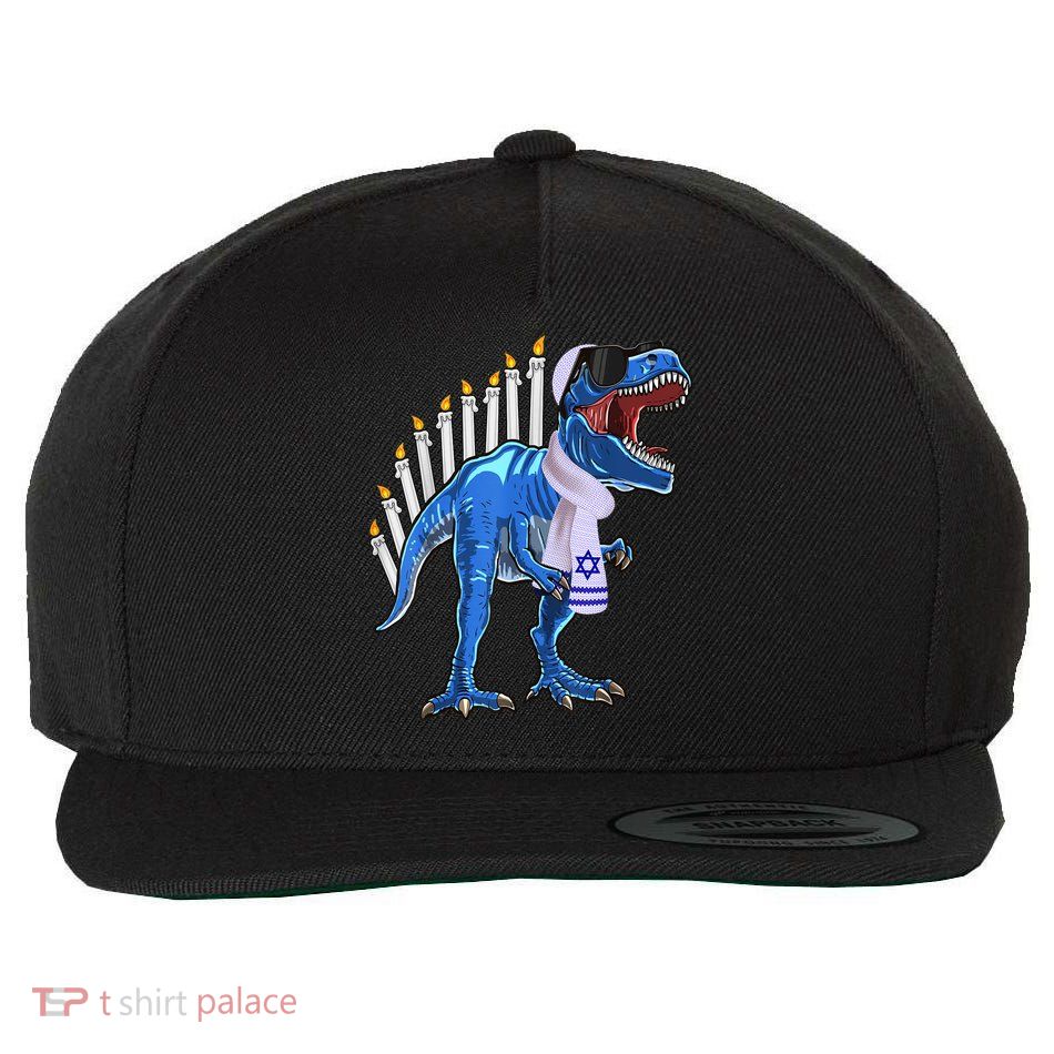 Menorasaurus Rex Shirt T Rex Dinosaur Hanukkah Gift Wool Snapback Cap
