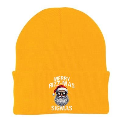 Merry Rizzmas Sigmas Gen Alpha Funny Christmas Santa Claus Gift Knit Cap Winter Beanie