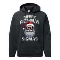 Merry Rizzmas Sigmas Gen Alpha Funny Christmas Santa Claus Gift Performance Fleece Hoodie