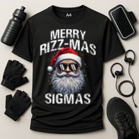 Merry Rizzmas Sigmas Gen Alpha Funny Christmas Santa Claus Gift Cooling Performance Crew T-Shirt