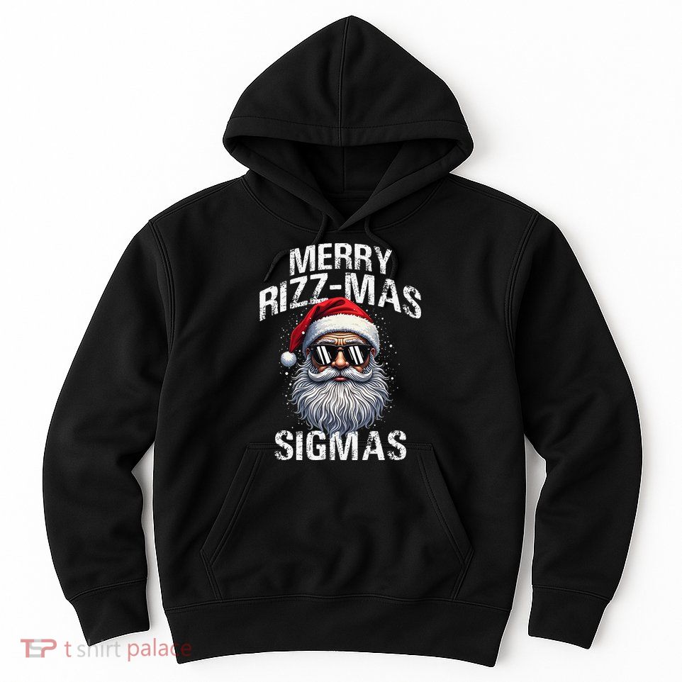 Merry Rizzmas Sigmas Gen Alpha Funny Christmas Santa Claus Gift Hoodie