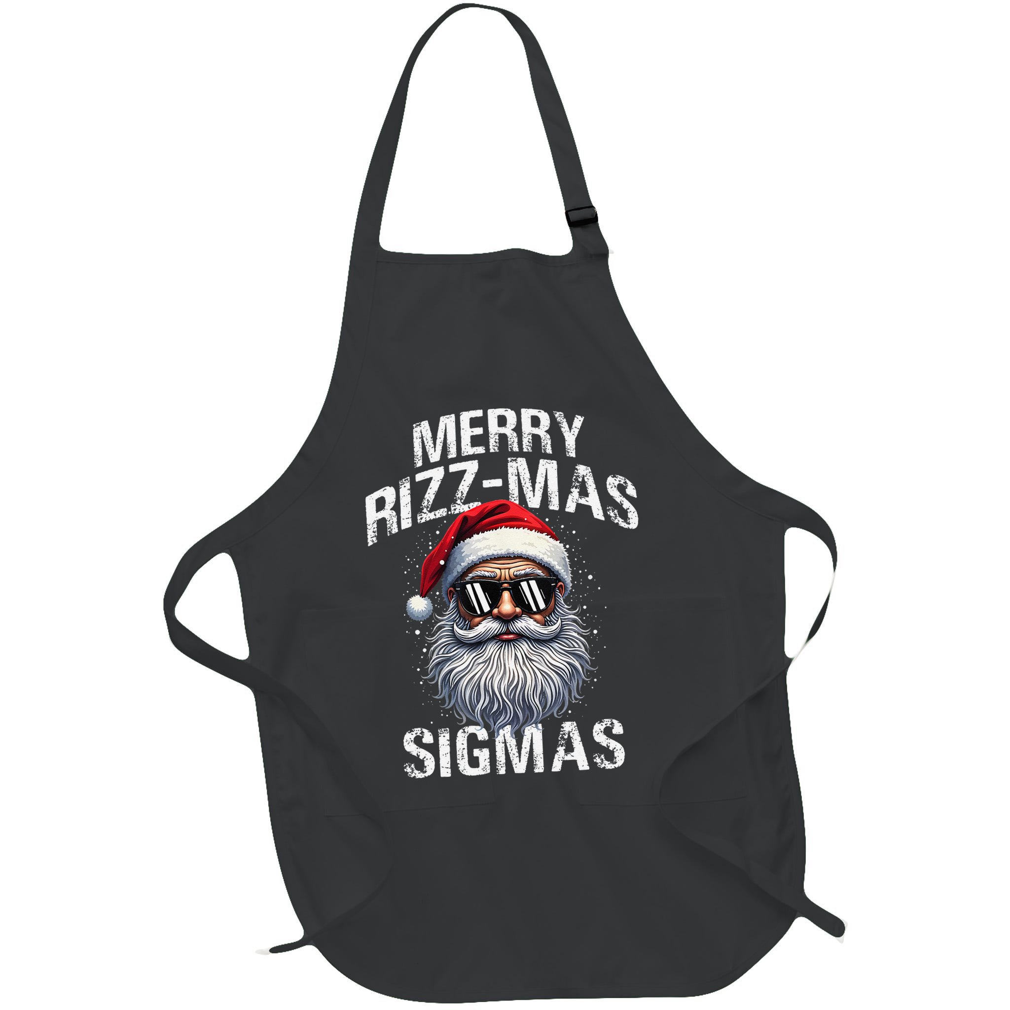Merry Rizzmas Sigmas Gen Alpha Funny Christmas Santa Claus Gift Apron