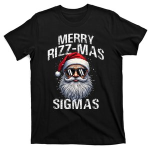 Merry Rizzmas Sigmas Gen Alpha Funny Christmas Santa Claus Gift T-Shirt