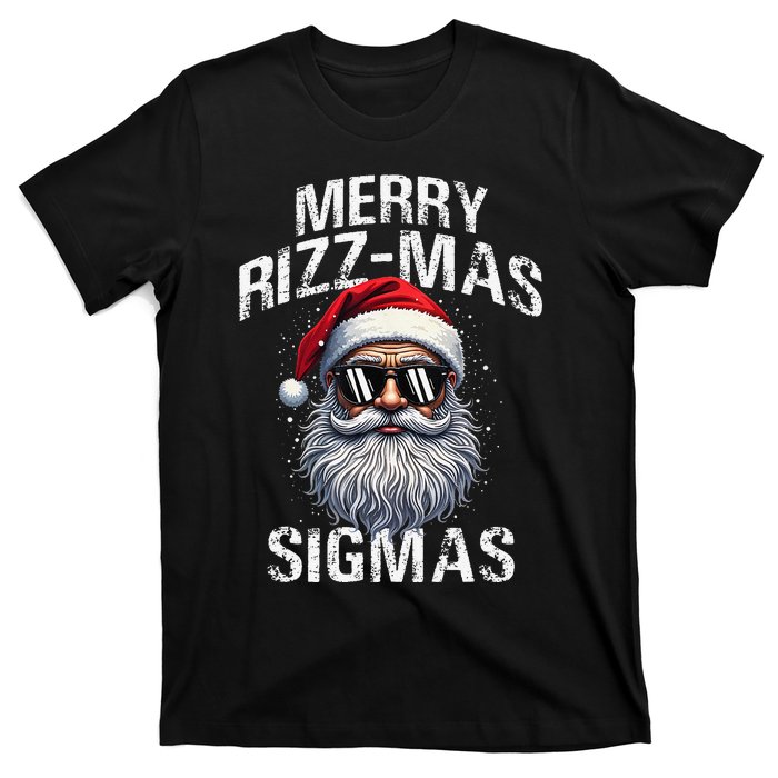 Merry Rizzmas Sigmas Gen Alpha Funny Christmas Santa Claus Gift T-Shirt