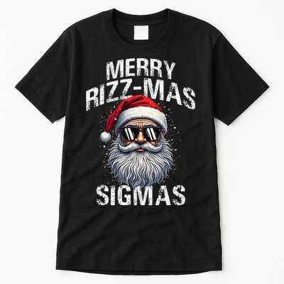 Merry Rizzmas Sigmas Gen Alpha Funny Christmas Santa Claus Gift Tall T-Shirt