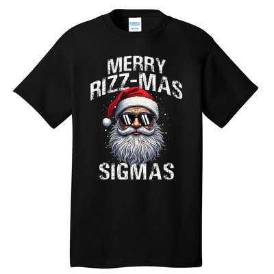 Merry Rizzmas Sigmas Gen Alpha Funny Christmas Santa Claus Gift Tall T-Shirt