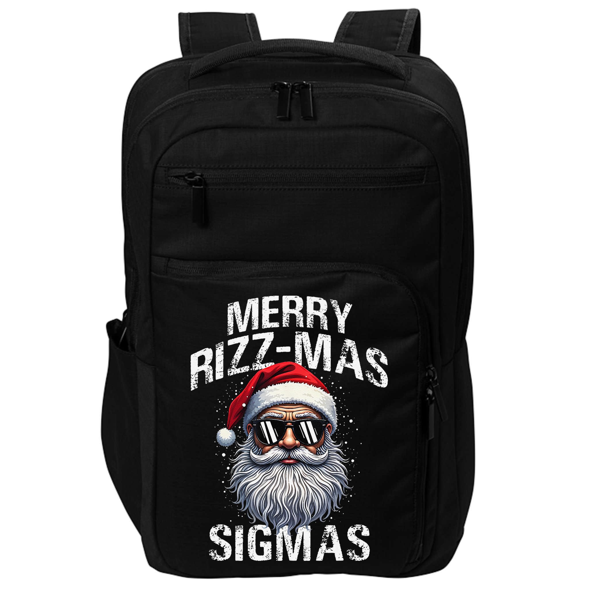 Merry Rizzmas Sigmas Gen Alpha Funny Christmas Santa Claus Gift Impact Tech Backpack