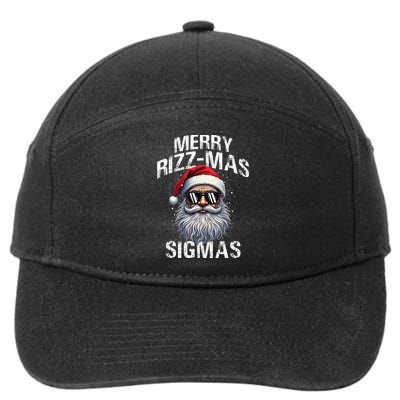 Merry Rizzmas Sigmas Gen Alpha Funny Christmas Santa Claus Gift 7-Panel Snapback Hat