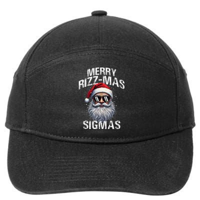 Merry Rizzmas Sigmas Gen Alpha Funny Christmas Santa Claus Gift 7-Panel Snapback Hat