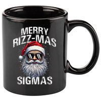 Merry Rizzmas Sigmas Gen Alpha Funny Christmas Santa Claus Gift 11oz C Handle Ceramic Mug