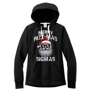 Merry Rizzmas Sigmas Gen Alpha Funny Christmas Santa Claus Gift Women's Fleece Hoodie