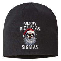 Merry Rizzmas Sigmas Gen Alpha Funny Christmas Santa Claus Gift Sustainable Beanie