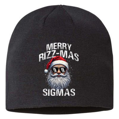 Merry Rizzmas Sigmas Gen Alpha Funny Christmas Santa Claus Gift Sustainable Beanie