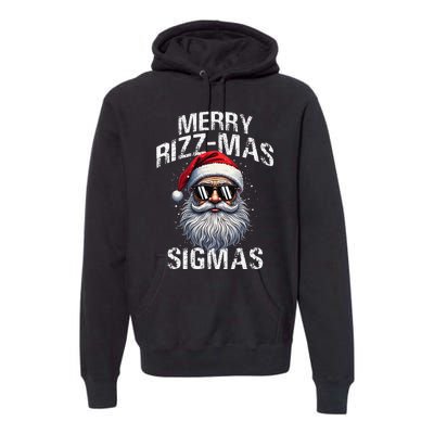 Merry Rizzmas Sigmas Gen Alpha Funny Christmas Santa Claus Gift Premium Hoodie