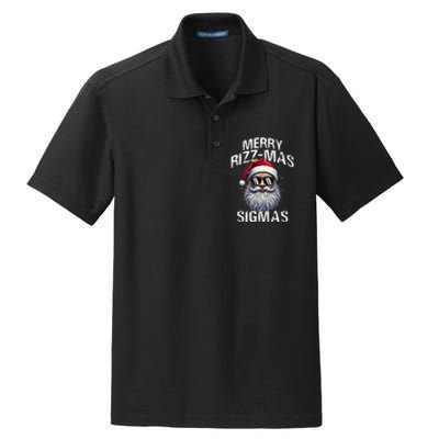 Merry Rizzmas Sigmas Gen Alpha Funny Christmas Santa Claus Gift Dry Zone Grid Polo