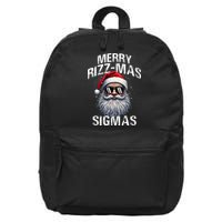 Merry Rizzmas Sigmas Gen Alpha Funny Christmas Santa Claus Gift 16 in Basic Backpack
