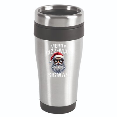 Merry Rizzmas Sigmas Gen Alpha Funny Christmas Santa Claus Gift 16oz Travel Tumbler