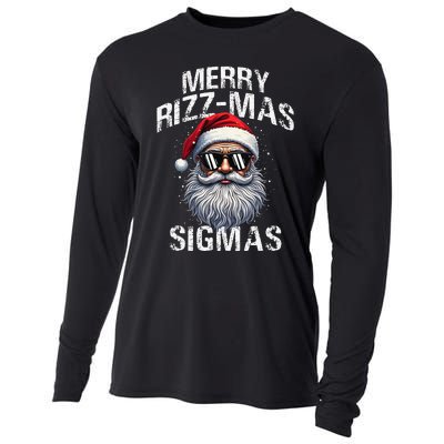 Merry Rizzmas Sigmas Gen Alpha Funny Christmas Santa Claus Gift Cooling Performance Long Sleeve Crew