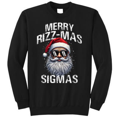 Merry Rizzmas Sigmas Gen Alpha Funny Christmas Santa Claus Gift Tall Sweatshirt