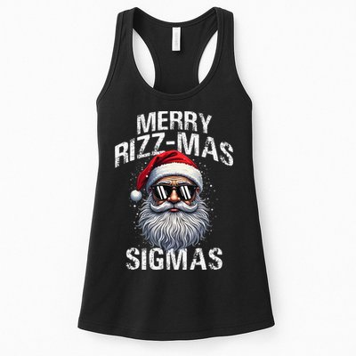 Merry Rizzmas Sigmas Gen Alpha Funny Christmas Santa Claus Gift Womens Tank Top