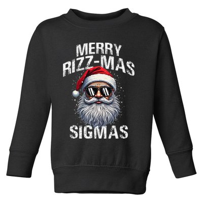 Merry Rizzmas Sigmas Gen Alpha Funny Christmas Santa Claus Gift Toddler Sweatshirt