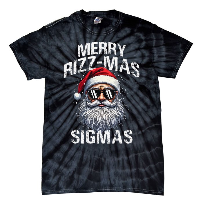 Merry Rizzmas Sigmas Gen Alpha Funny Christmas Santa Claus Gift Tie-Dye T-Shirt