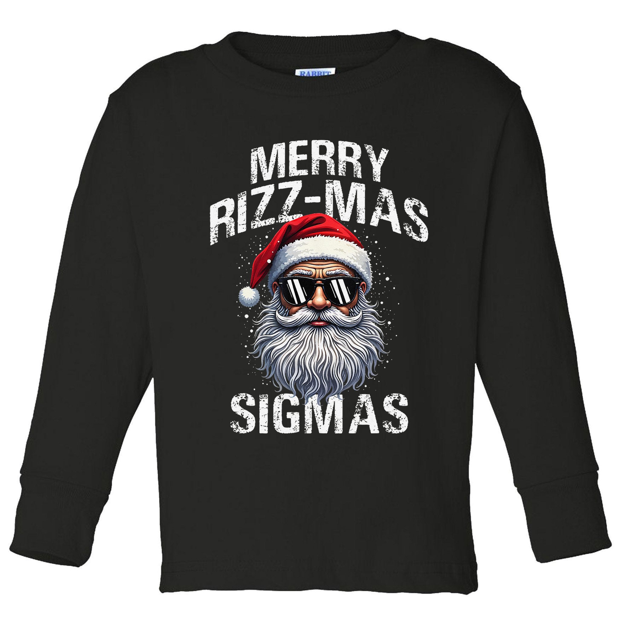 Merry Rizzmas Sigmas Gen Alpha Funny Christmas Santa Claus Gift Toddler Long Sleeve Shirt