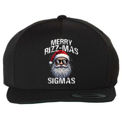 Merry Rizzmas Sigmas Gen Alpha Funny Christmas Santa Claus Gift Wool Snapback Cap