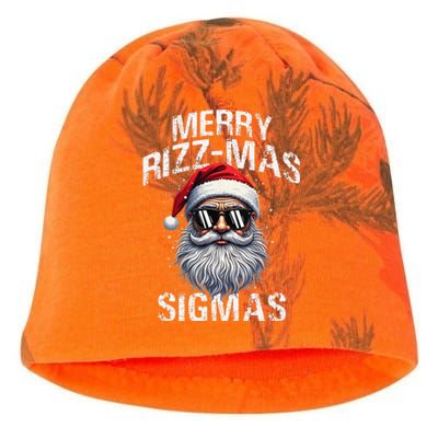 Merry Rizzmas Sigmas Gen Alpha Funny Christmas Santa Claus Gift Kati - Camo Knit Beanie